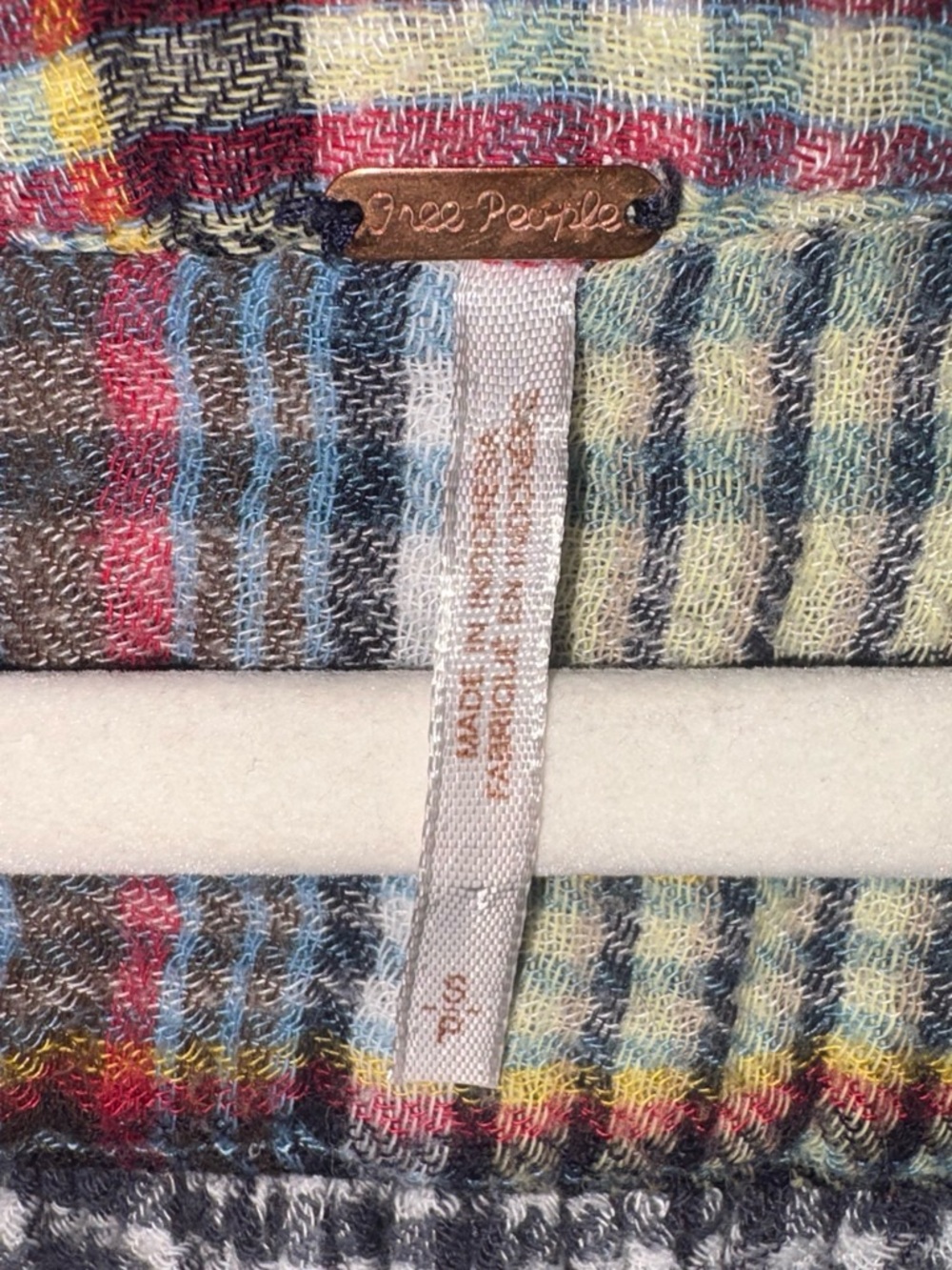 Free People Multi-Color Plaid Button-Front Flannel - Picture 3 of 5
